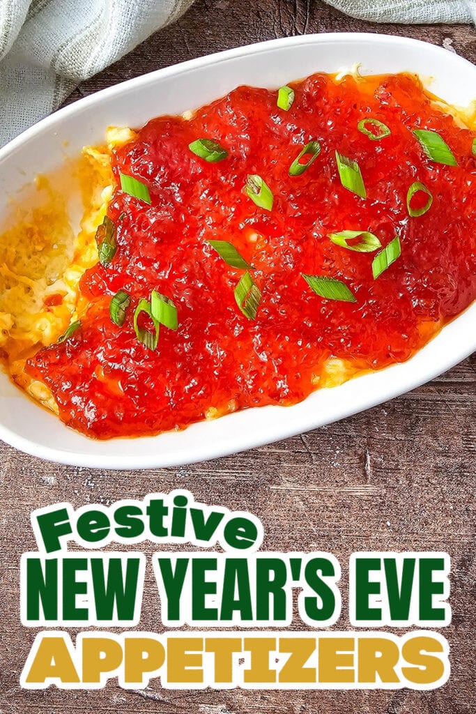 New Years Appetizers-Sweet & Spicy Pepper Jelly Cheese Dip