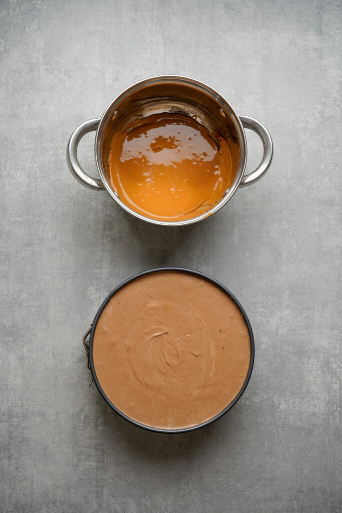 No-Bake Biscoff Cheesecake with a Chocolate Twist Process Photo