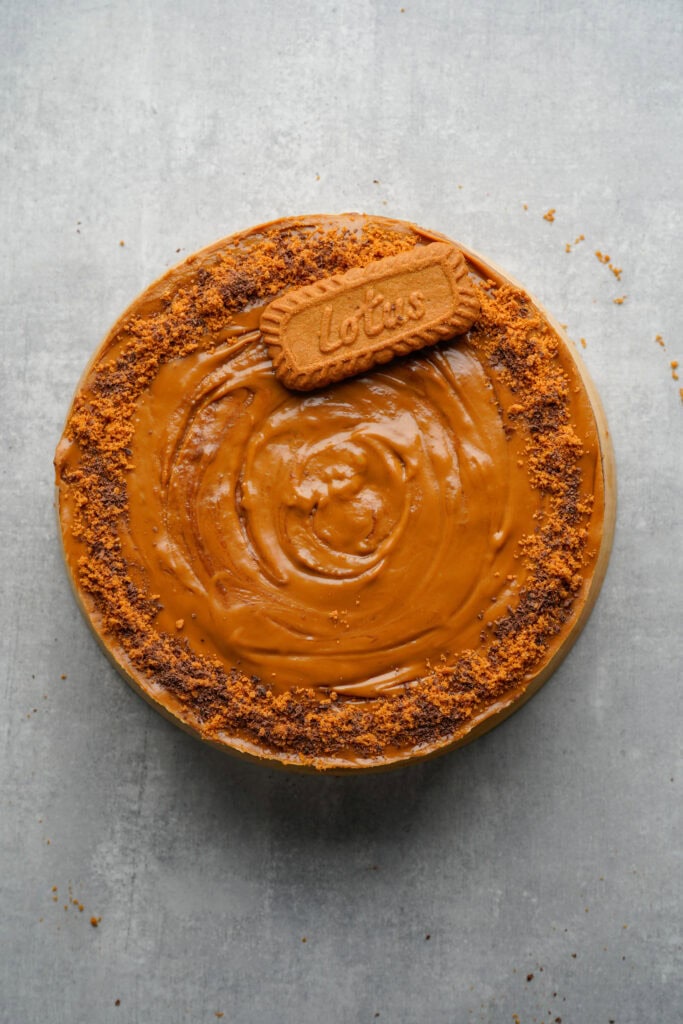 No-Bake Biscoff Cheesecake with a Chocolate Twist Process Photo
