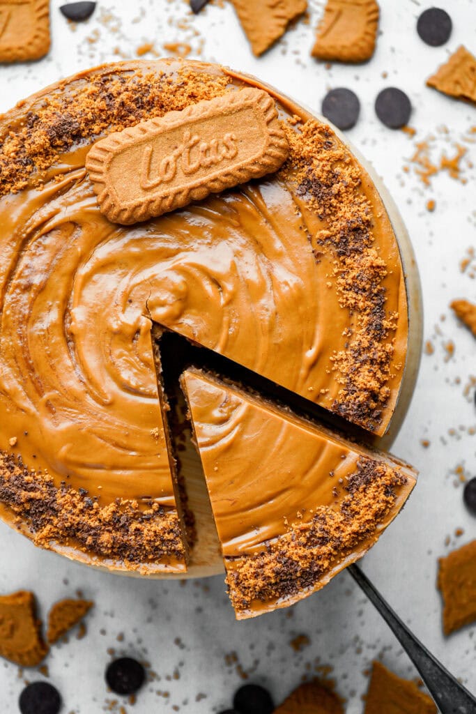 No-Bake Biscoff Cheesecake with a Chocolate Twist Process Photo