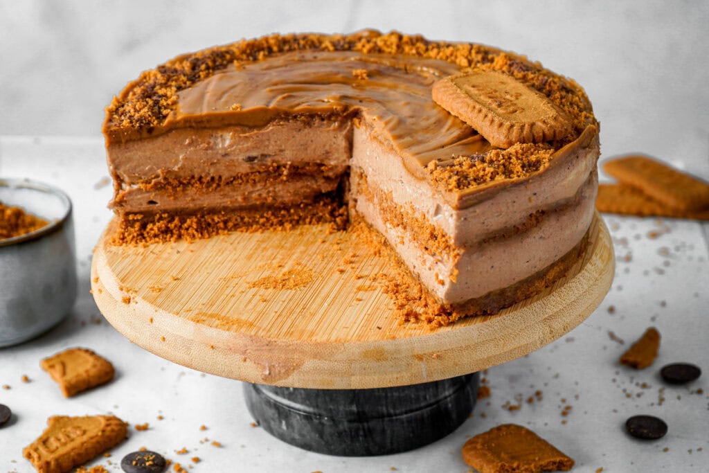 No-Bake Biscoff Cheesecake with a Chocolate Twist