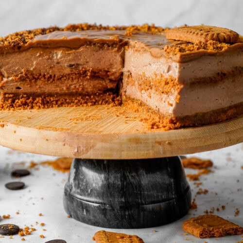 No-Bake Biscoff Cheesecake with a Chocolate Twist