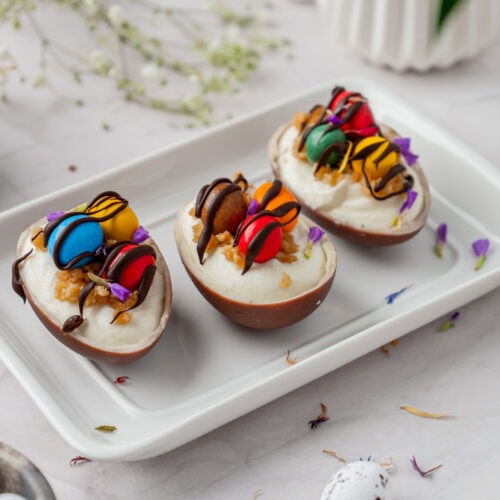 No-Bake Easter Egg Cheesecakes