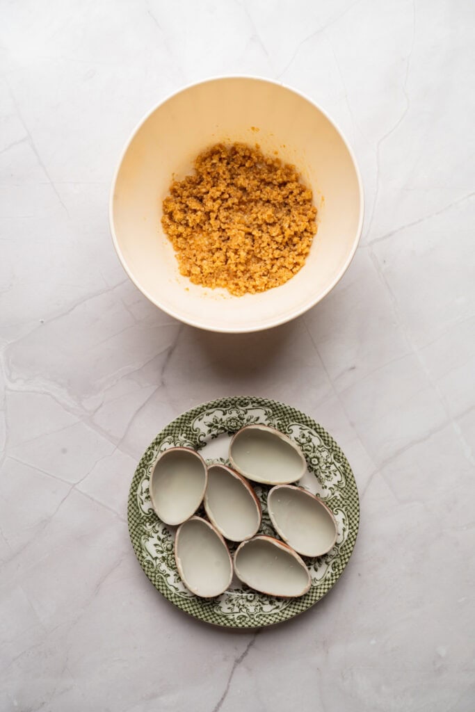 No-Bake Easter Egg Cheesecakes Process Photo