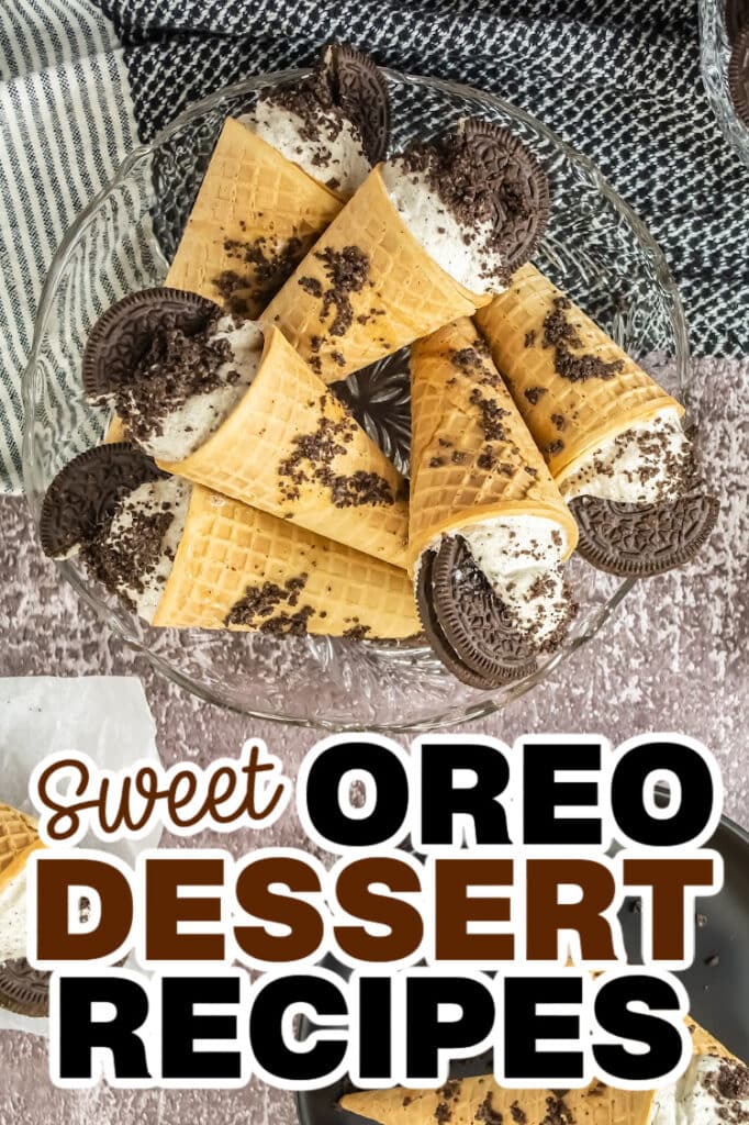 Oreo Dessert Recipes -Oreo Cheesecake Cones