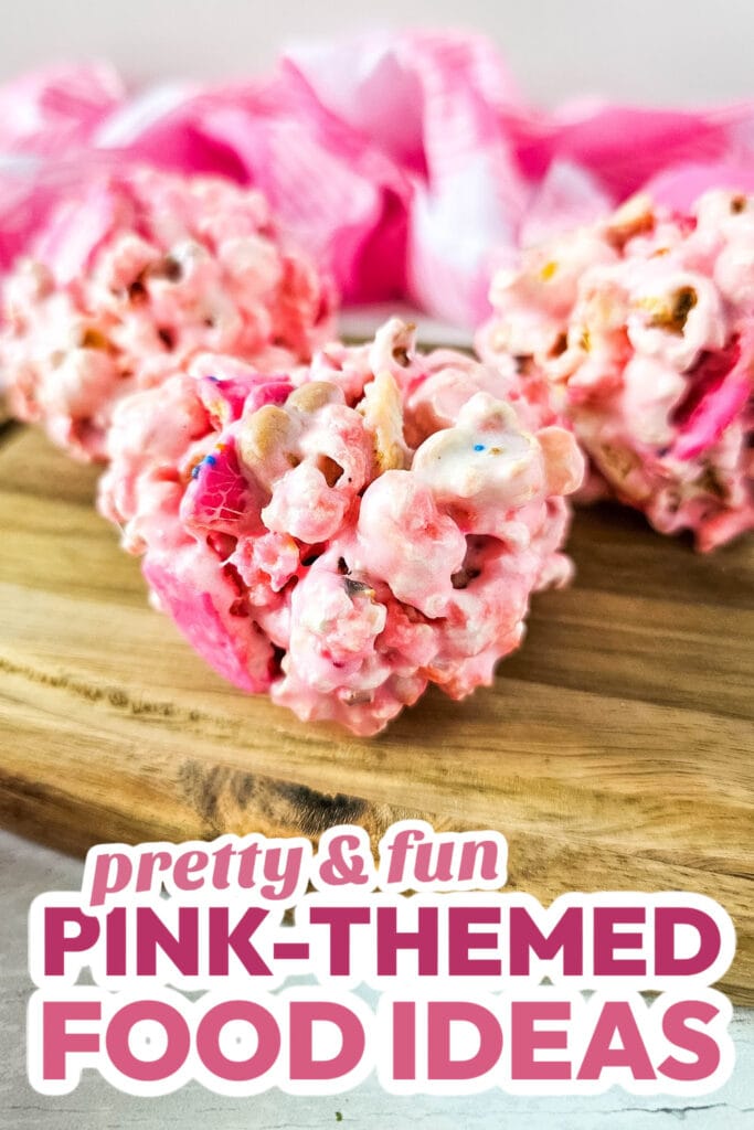 Pink Food Ideas-Circus Animal Cookie Popcorn Balls