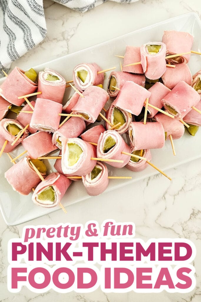 Pink Food Ideas-Pickle Ham Rolls