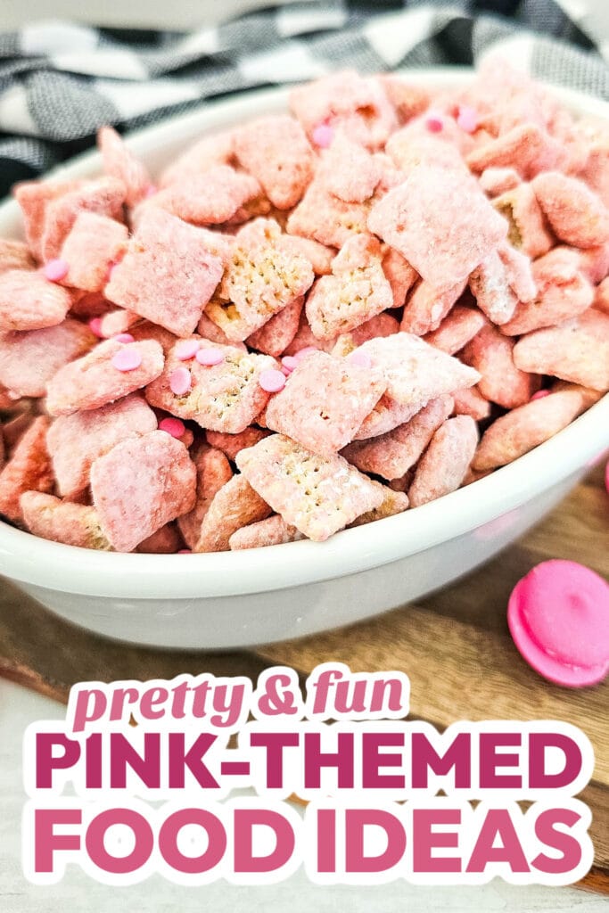 Pink Food Ideas-Pink Puppy Chow