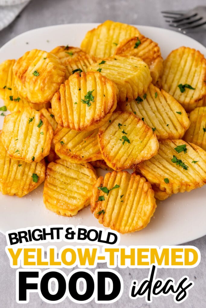Yellow Food Ideas-Air Fryer Accordion Potatoes