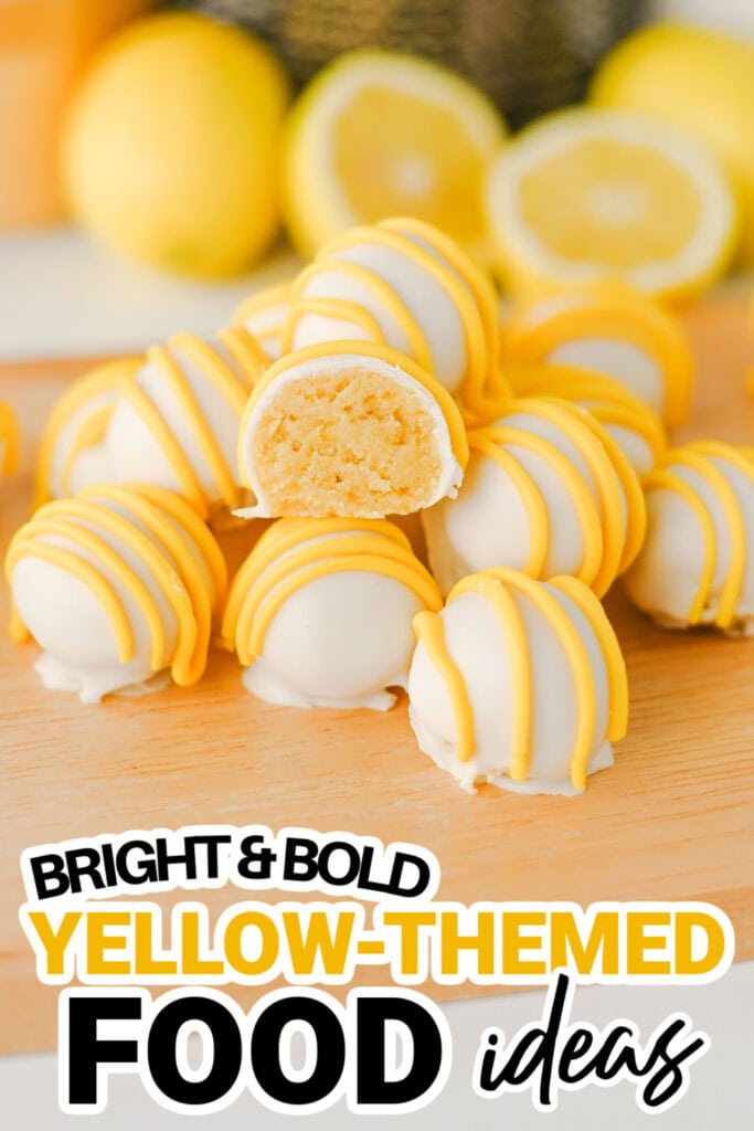 Yellow Food Ideas-No Bake Lemon Oreo Balls