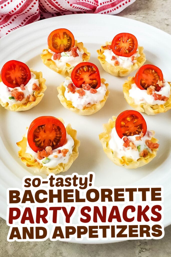 bachelorette party snacks- BLT Phyllo Party Bites