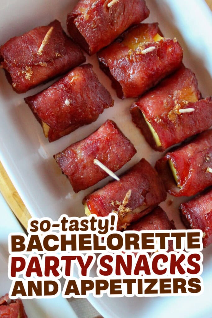 bachelorette party snacks- Bacon-Wrapped Pineapple Bites copy