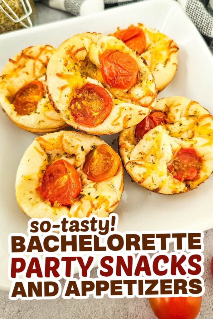 bachelorette party snacks- Cheesy Tomato Focaccia Rolls