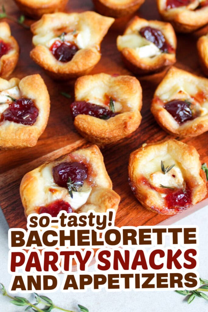 bachelorette party snacks- Cranberry Brie Bites