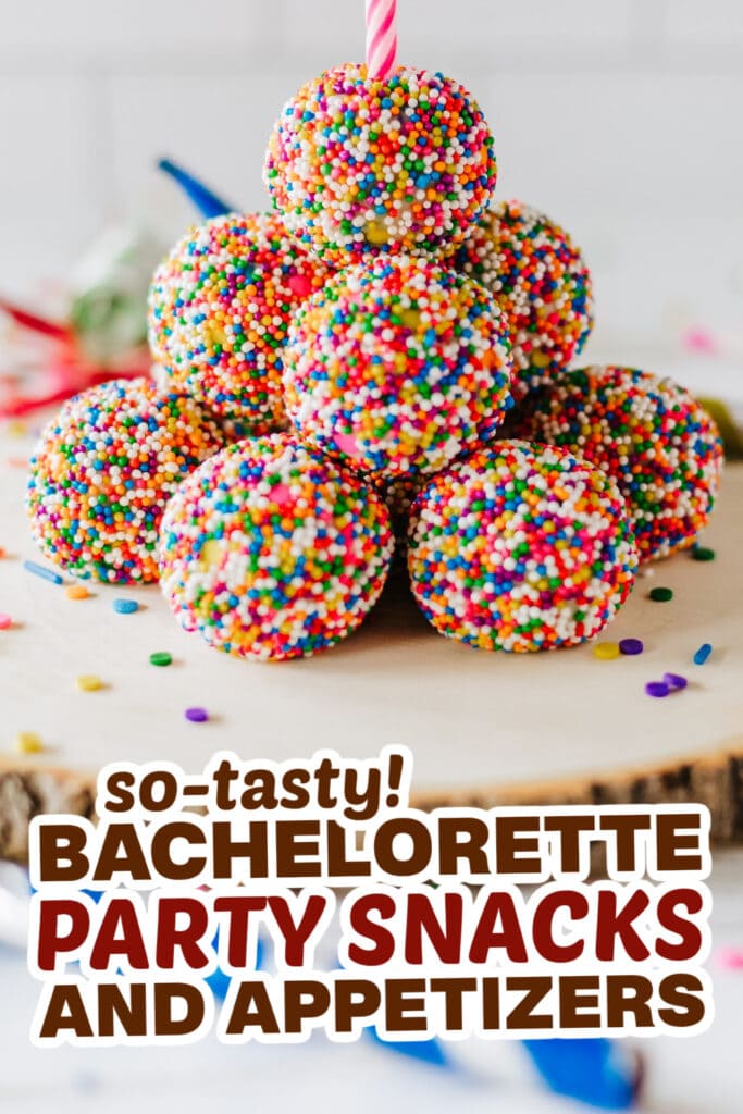 bachelorette party snacks- FunFetti Cheesecake Bites