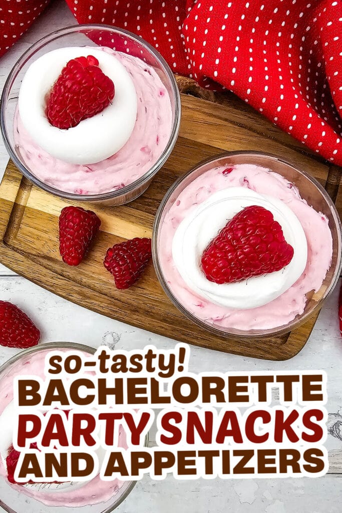 bachelorette party snacks- No-Bake Raspberry Cheesecakes
