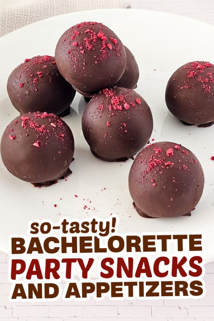 bachelorette party snacks- Raspberry Chocolate Truffles