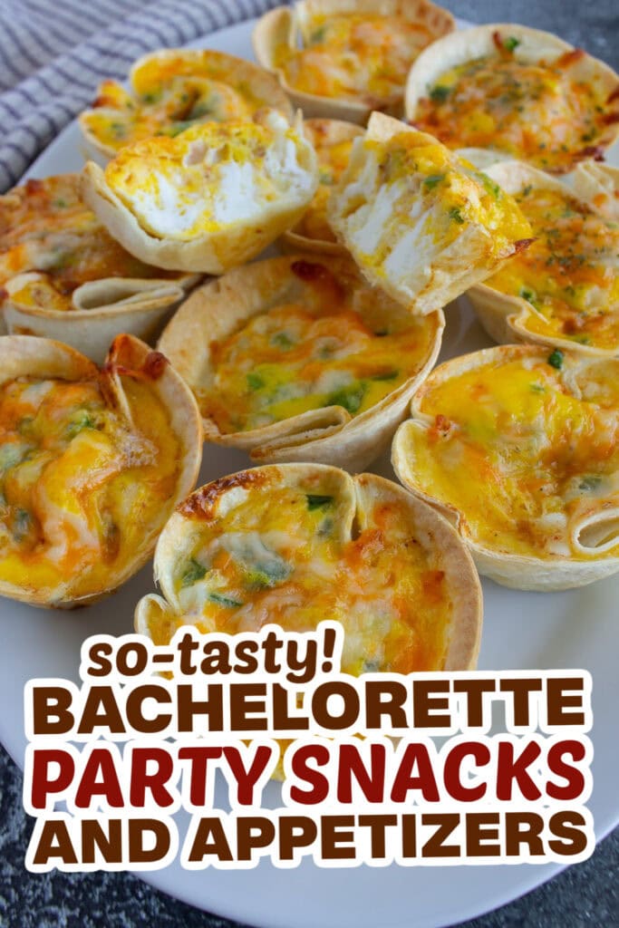 bachelorette party snacks- Three Cheese Mini Quiches