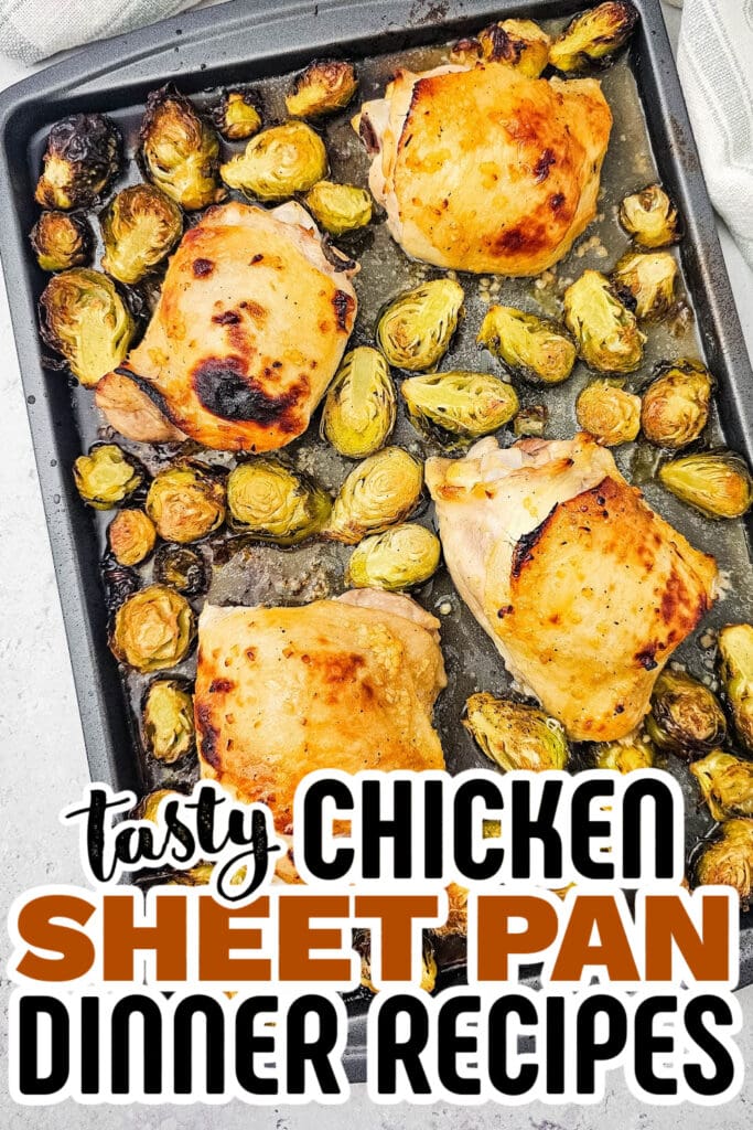 chicken sheet pan dinner -Honey Mustard Sheet Pan Chicken Thighs