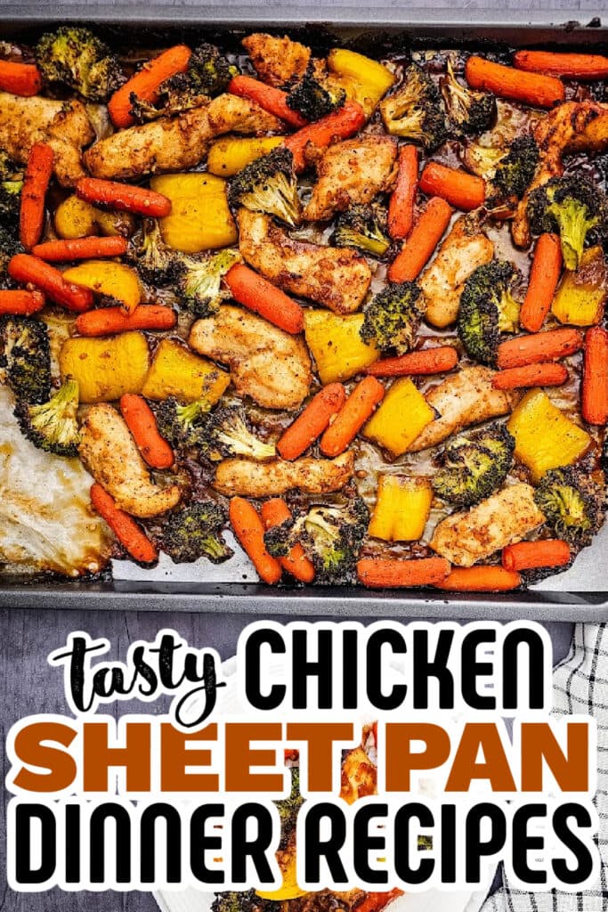 chicken sheet pan dinner -Sheet Pan Honey Garlic Chicken and Veggies