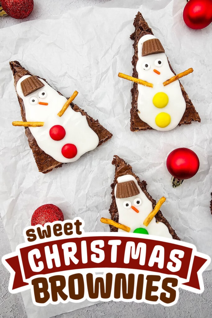 christmas brownies - Christmas Snowman Brownies