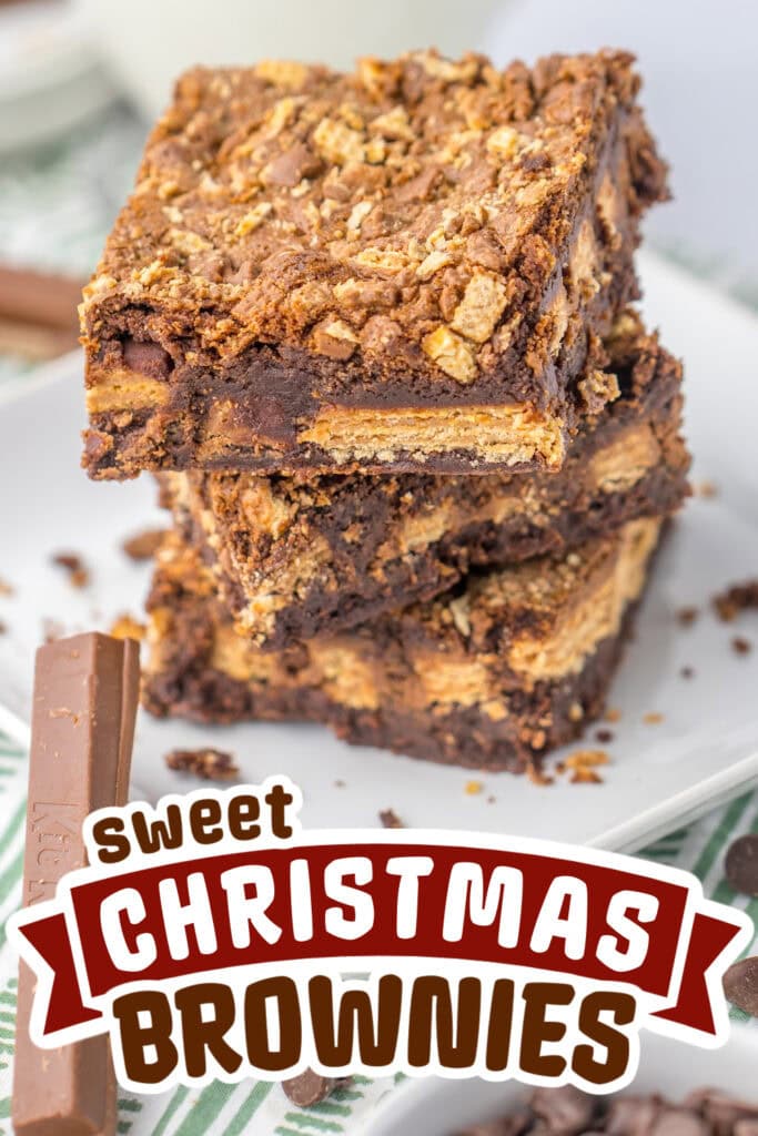 christmas brownies - Kitkat Brownies