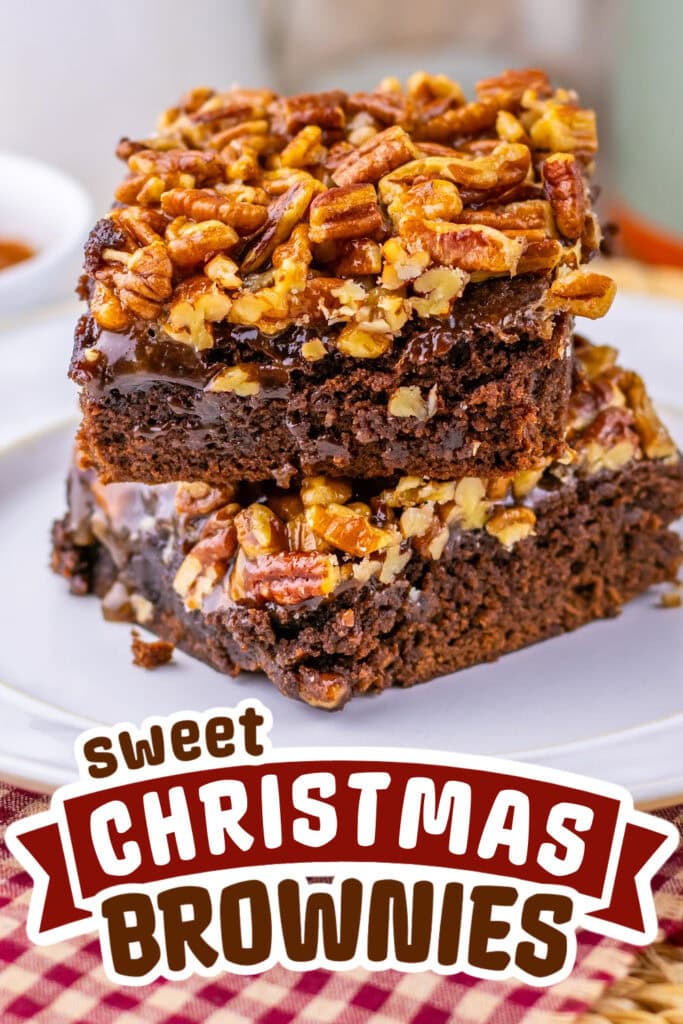 christmas brownies - Pecan Pie Brownies