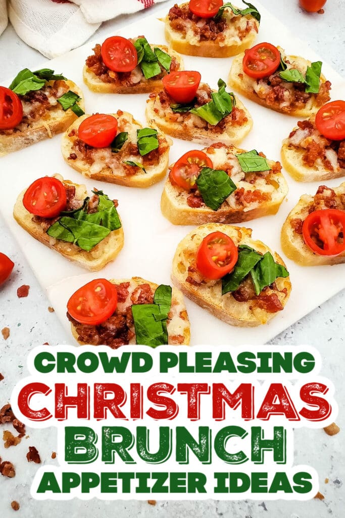 christmas brunch appetizer - Bacon-Topped BLT Crostini