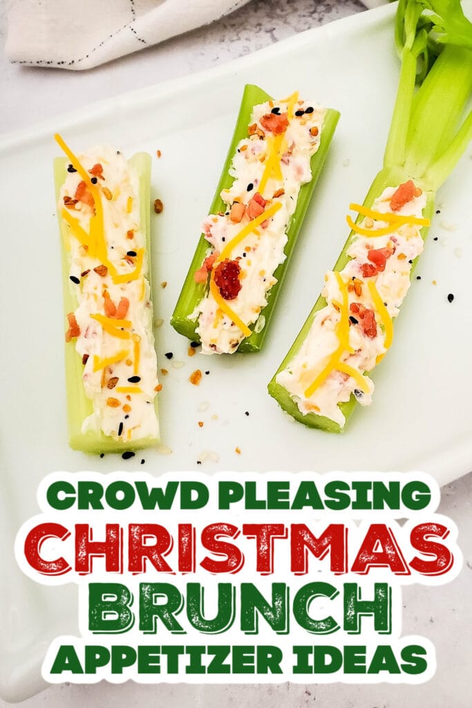 christmas brunch appetizer -Bacon and Cheese Stuffed Celery