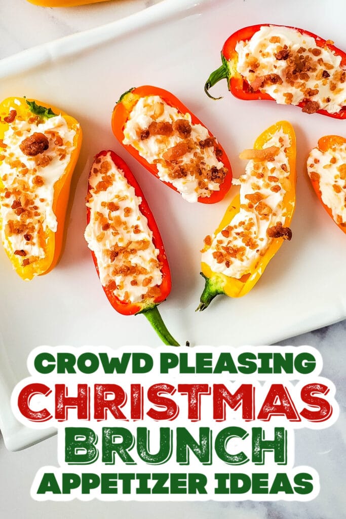 christmas brunch appetizer - Cheesy Bacon Stuffed Mini Peppers