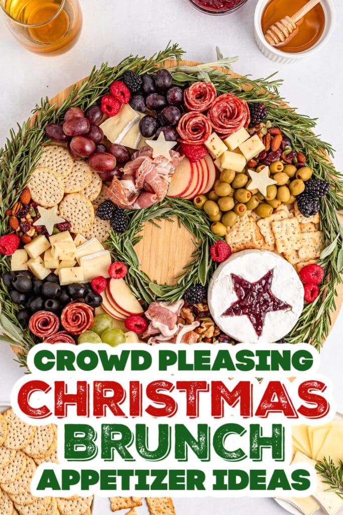 christmas brunch appetizer - Festive Wreath Charcuterie Board