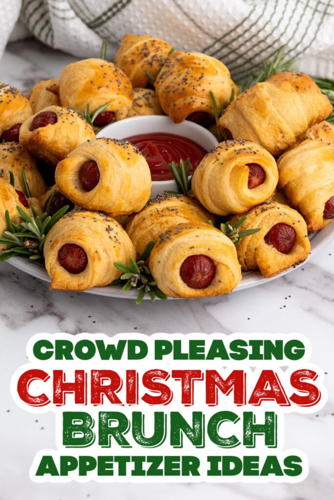 christmas brunch appetizer - Flaky Mini Piggies in a Blanket