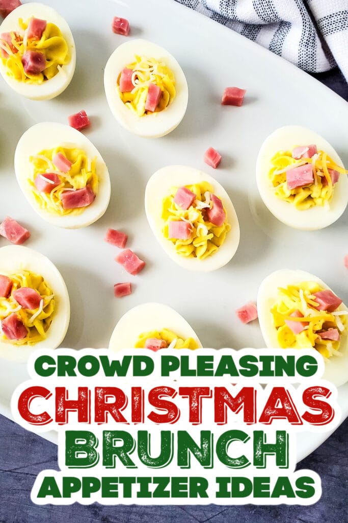 christmas brunch appetizer - Ham and Cheese Deviled Eggs