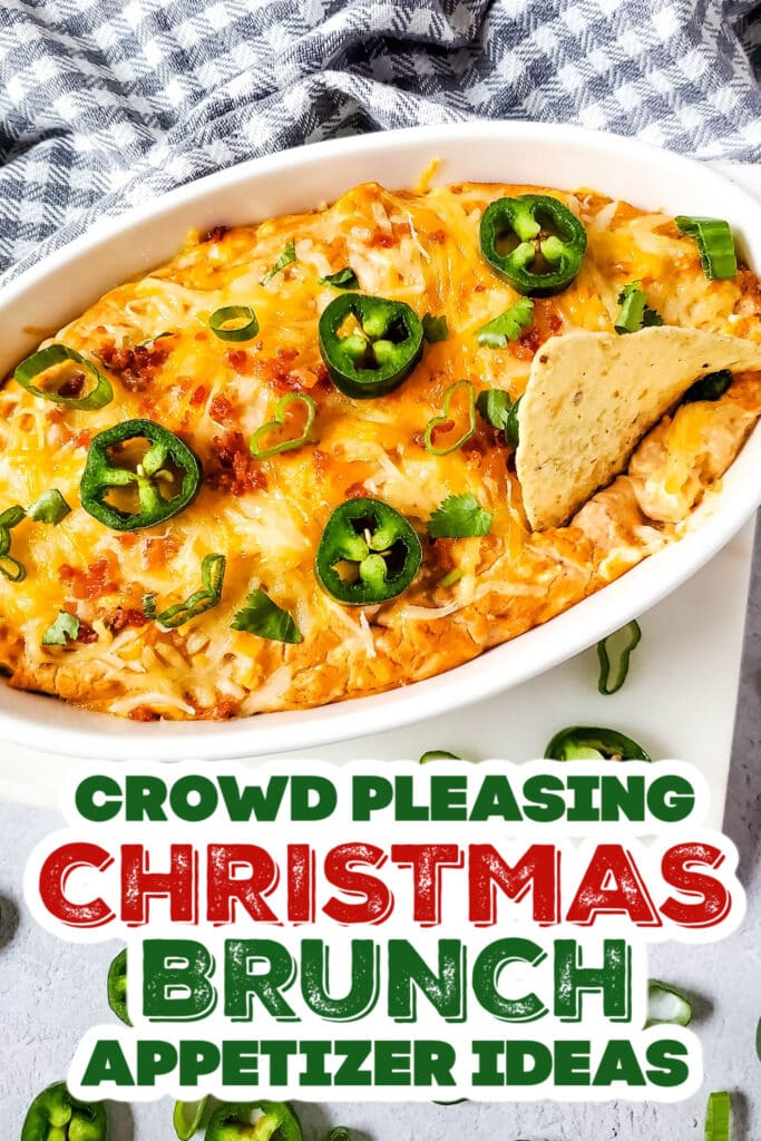 christmas brunch appetizer - Hot Cheesy Bacon Bean Dip