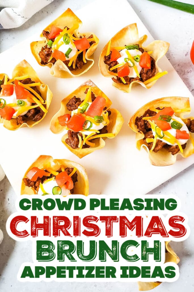 christmas brunch appetizer - Taco Wonton Cups