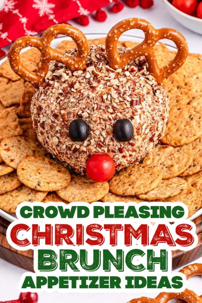christmas brunch appetizer - reindeer cheeseball