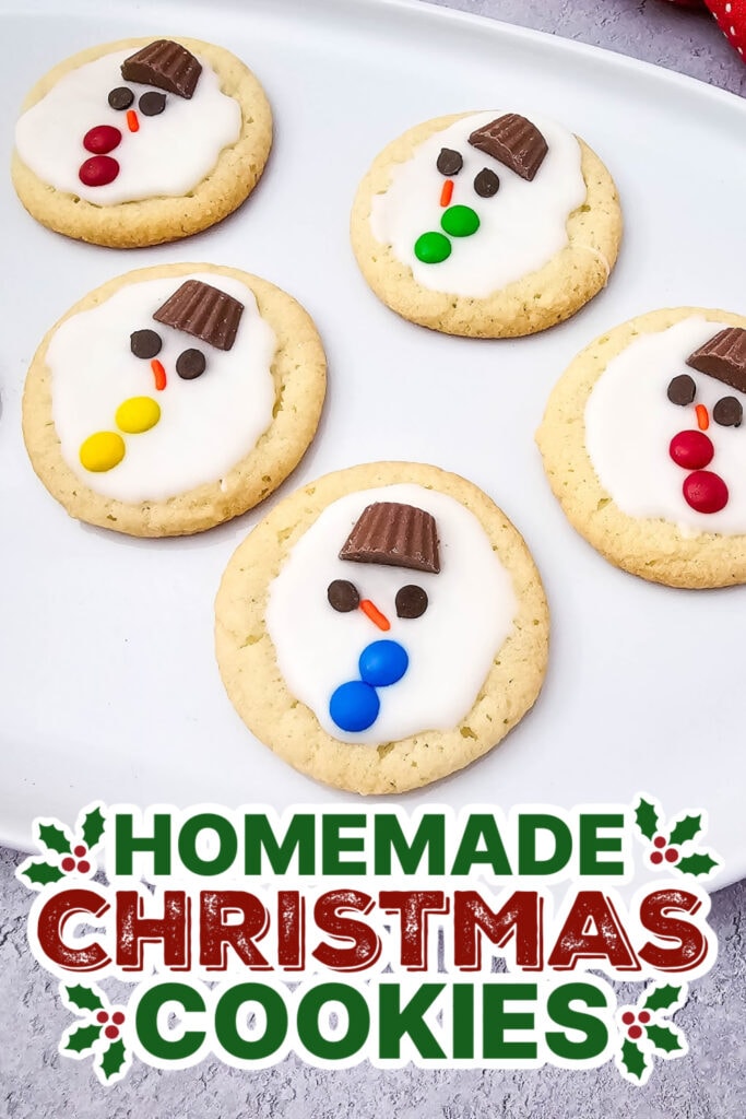 20+ Decorated Christmas Cookies 3 christmas cookies -Melted Snowman Sugar Cookies