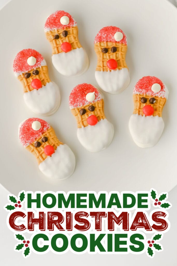 20+ Decorated Christmas Cookies 25 christmas cookies -Santa Nutter Butter Cookies