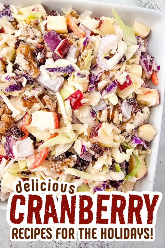 cranberry recipes - Apple Cranberry Coleslaw Salad