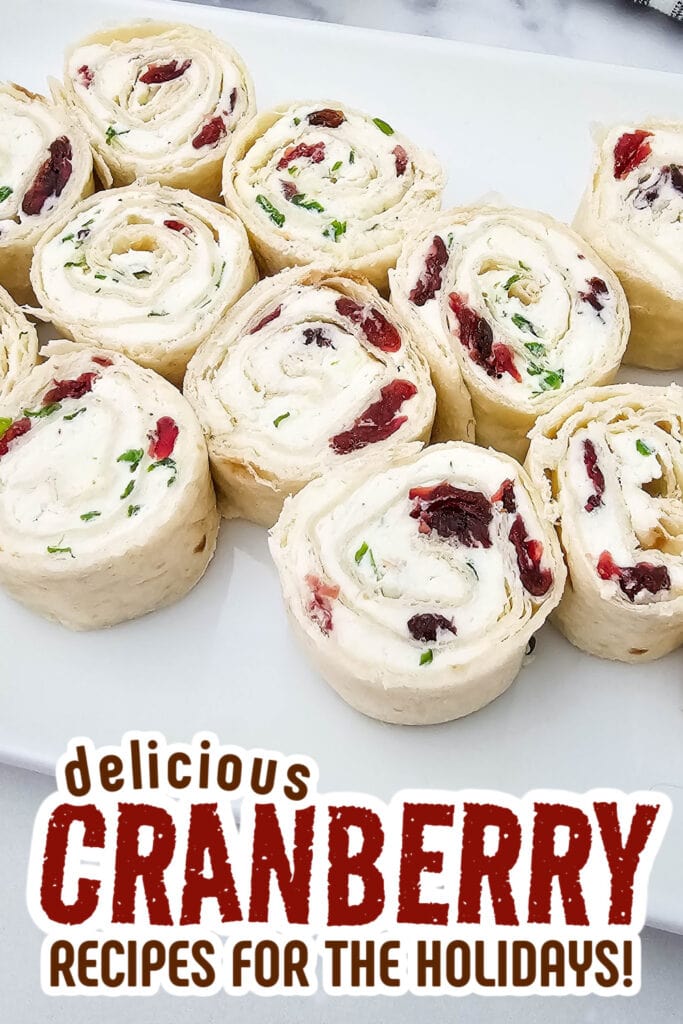 cranberry recipes - Cranberry Feta Pinwheels
