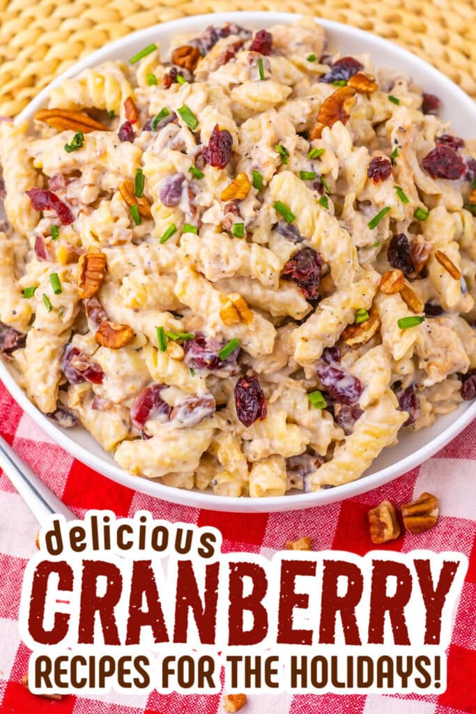 cranberry recipes - Cranberry White Cheddar Chicken Pasta