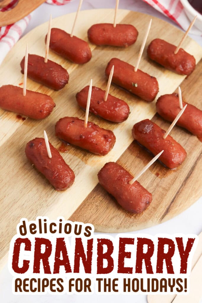 cranberry recipes - Crockpot Cranberry Cocktail Sausages