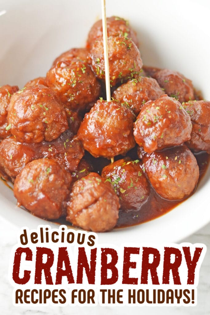 cranberry recipes - Crockpot Cranberry Meatballs