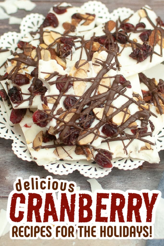 cranberry recipes - Toasted Almond and Cranberry Bark