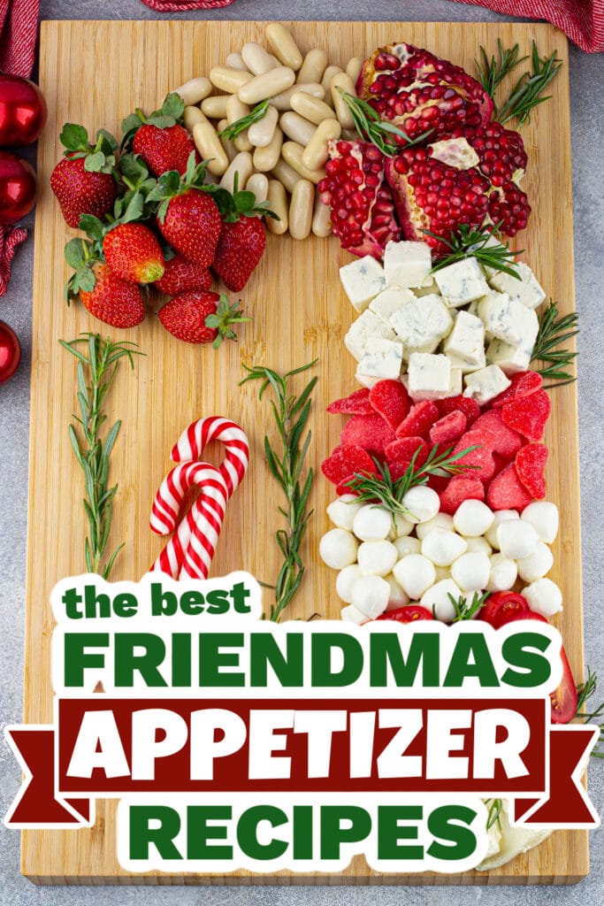 friendmas appetizers - Christmas Cane Charcuterie Board