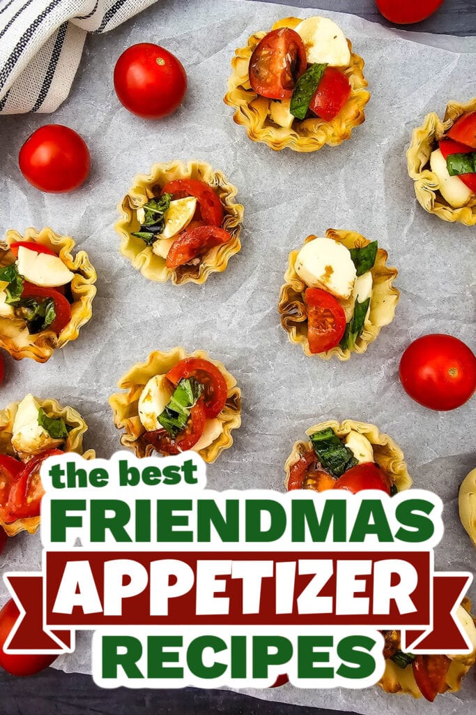 friendmas appetizers - Mini Caprese Cups