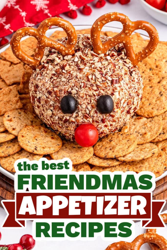 friendmas appetizers - Reindeer Cheeseball
