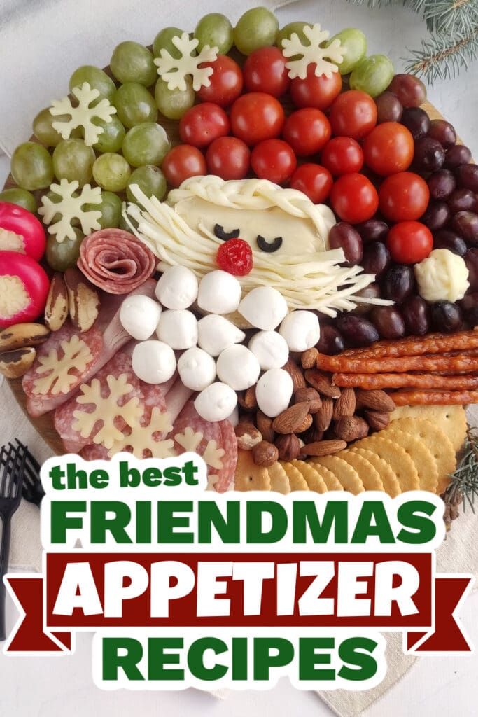 friendmas appetizers - Santa Charcuterie Board