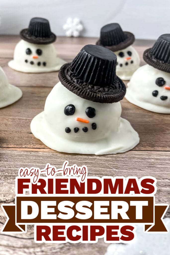 friendmas desserts - Cookie Dough Snowman Truffles