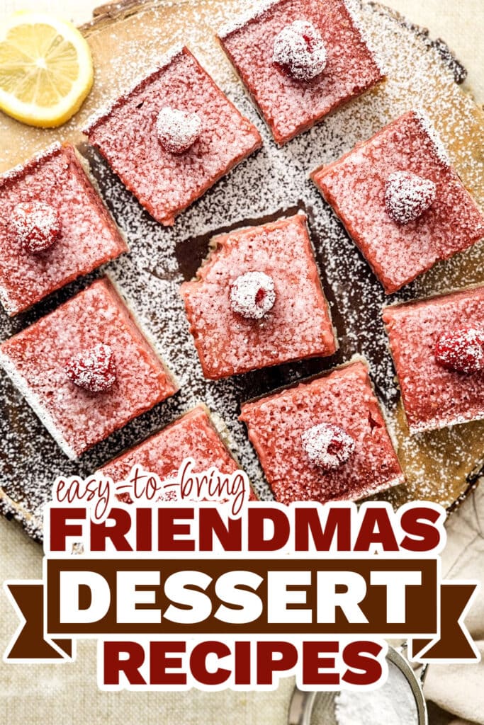 friendmas desserts - Fresh Raspberry Lemon Bars